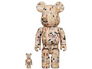 MEDICOM TOY - BE@RBRICK 石川真澄 猫しぐさ名採模様 100% ＆ 400 ②の