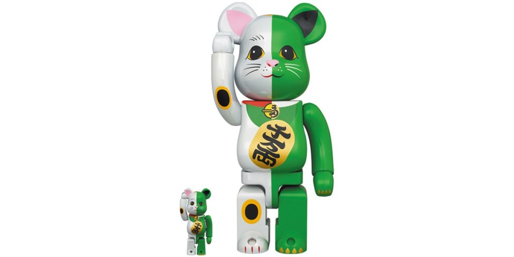 全日本送料無料 Be Rbrick 招き猫 白 緑 100 400 在庫処分大特価